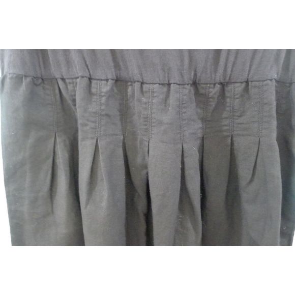 James Perse Standard Black Linen Blend Pleated Dress 4 - Picture 5 of 9